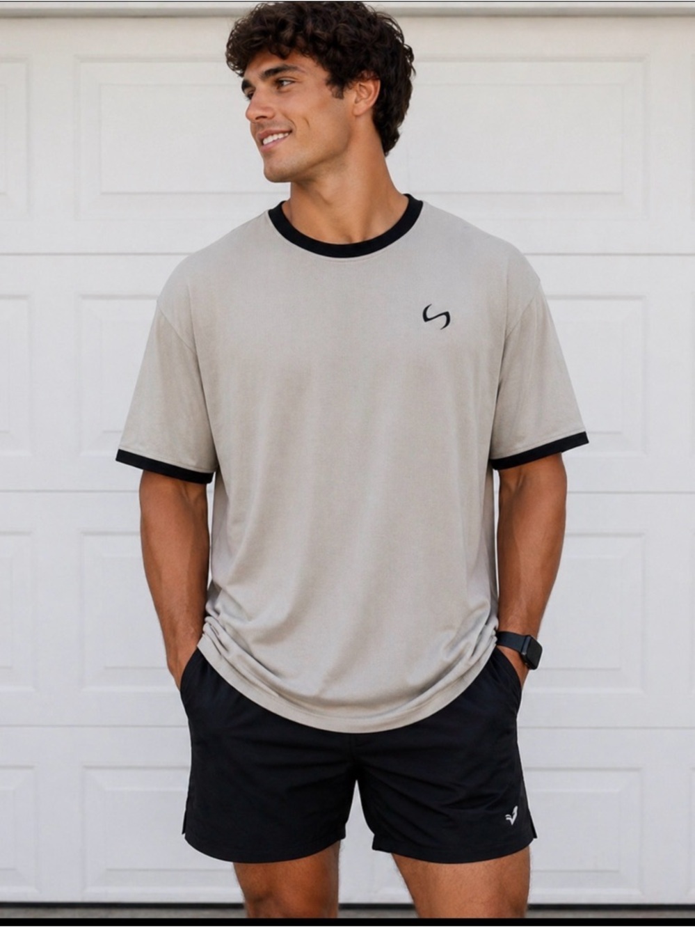 TLF Two-Tone Short Sleeve Tee Gray Black